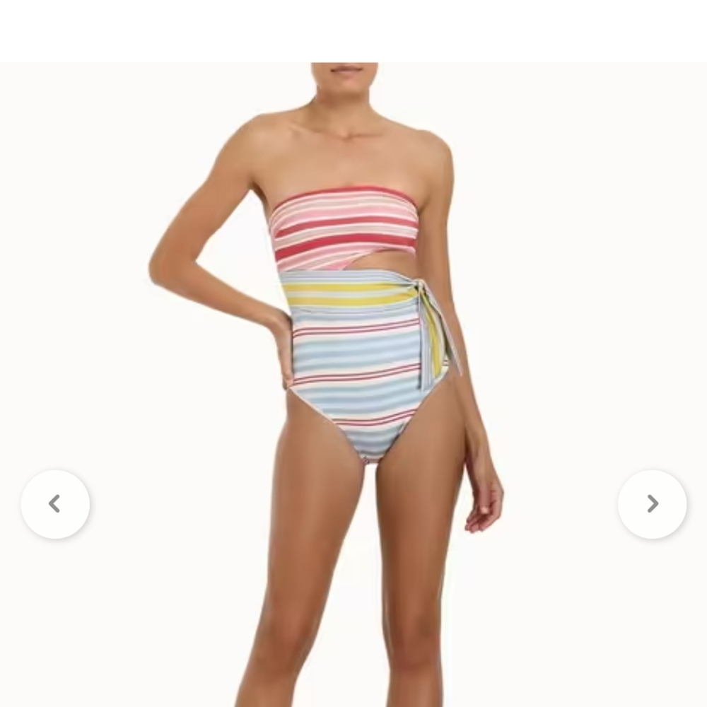 BNWT Zimmermann Striped Multicolor Swimsuit - Picture 5 of 7